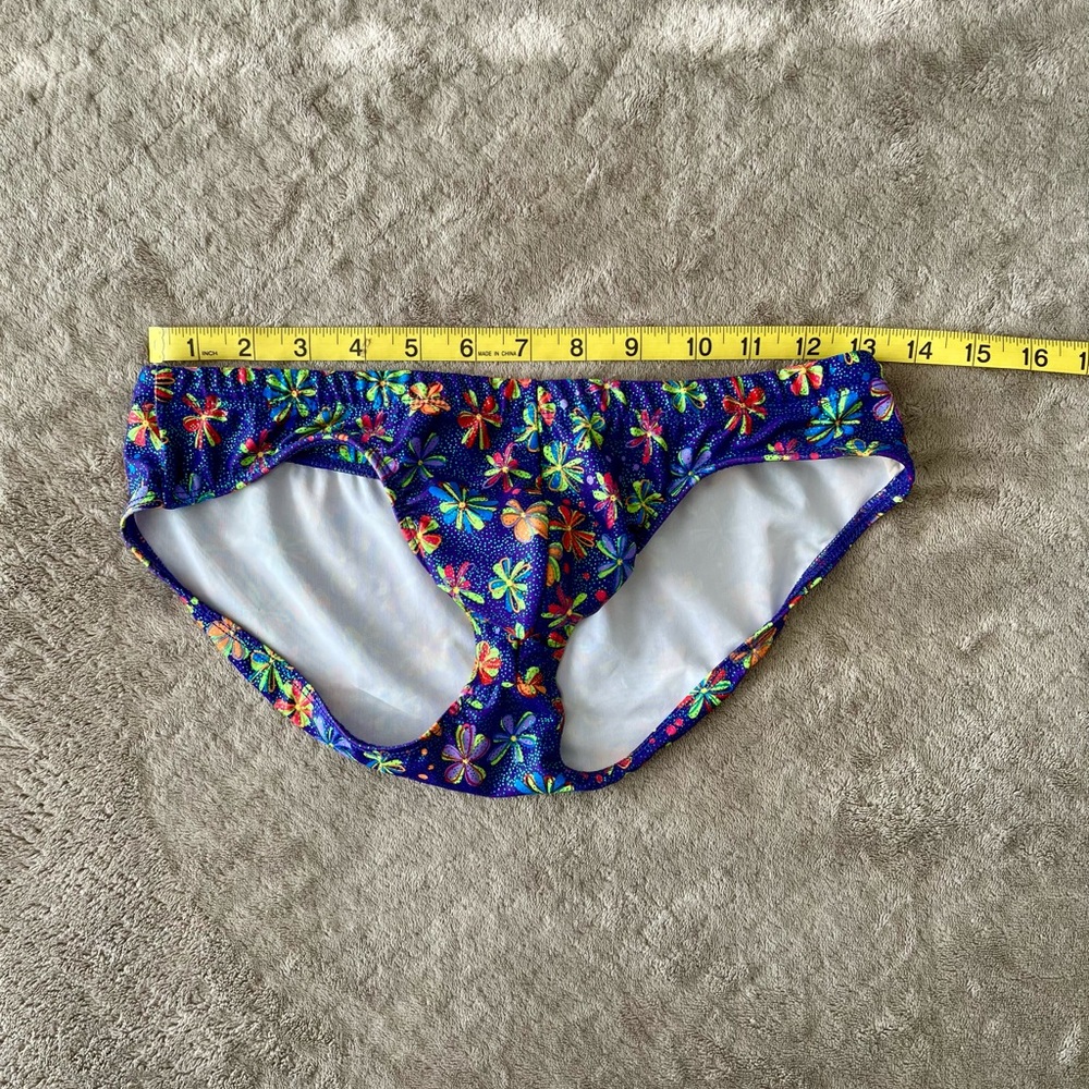Floral Men's Swim Briefs - Purple, Iridescent, sparkly, small - Picture 5 of 6